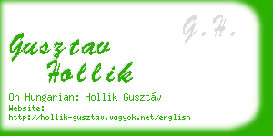 gusztav hollik business card